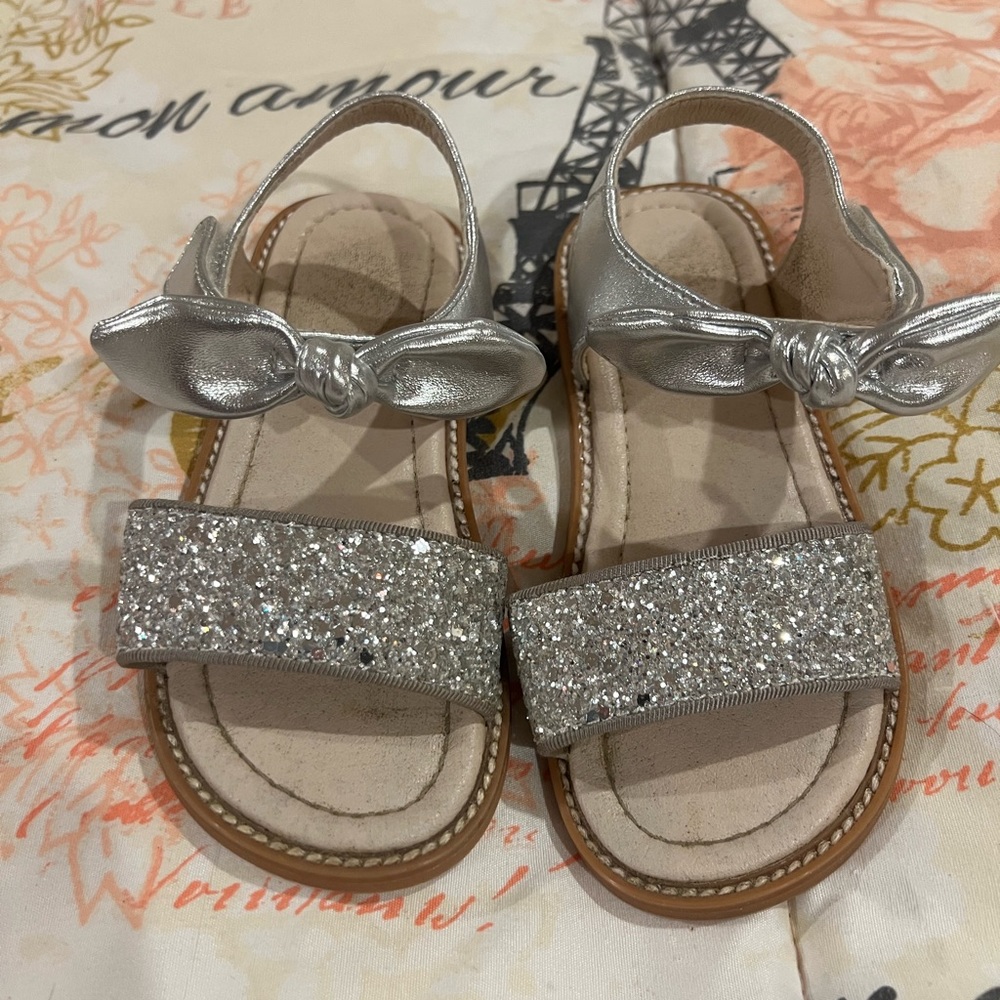 Silver toddler sandals